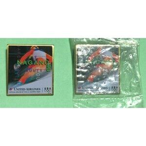 1998 NAGANO Olympics  United Airlines  Skiing (1) pin